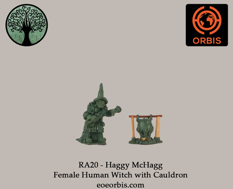 RA20 - Haggy McHagg - Female Human Witch with Cauldron