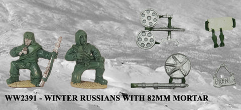 WW2391 - Winter Russians with 82mm Mortar