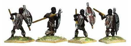 Unmarried Zulus with Throwing Spears I (4)