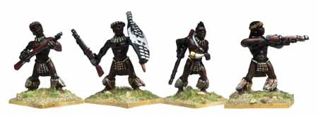 Unmarried Zulus with Muskets I (4)